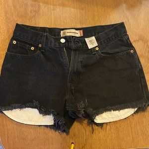 Levi’s Black Denim Cutoff Shorts